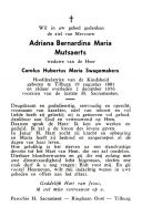 Adriana Berdina Maria Mutsaerts wv Carolus Hubertus Maria Swagemakers \F142866
