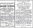 Wilhelmus/Willem Velthuysen en Jo[h]anna Majoor
