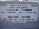Graf van Hendrik Jeurink en Geeske Kobus